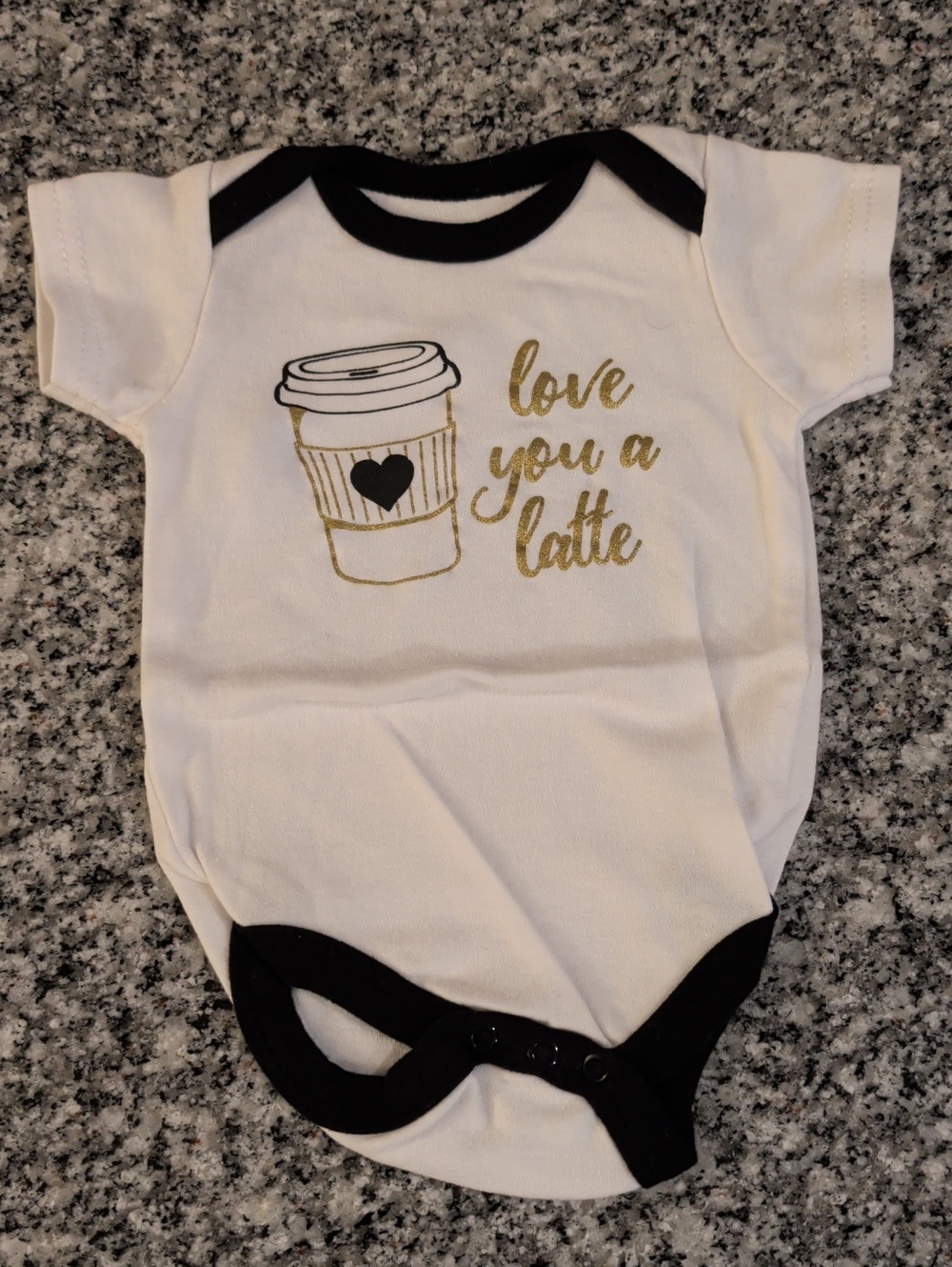 Coffee Graphic Baby Onesie - 'Love You a Latte'